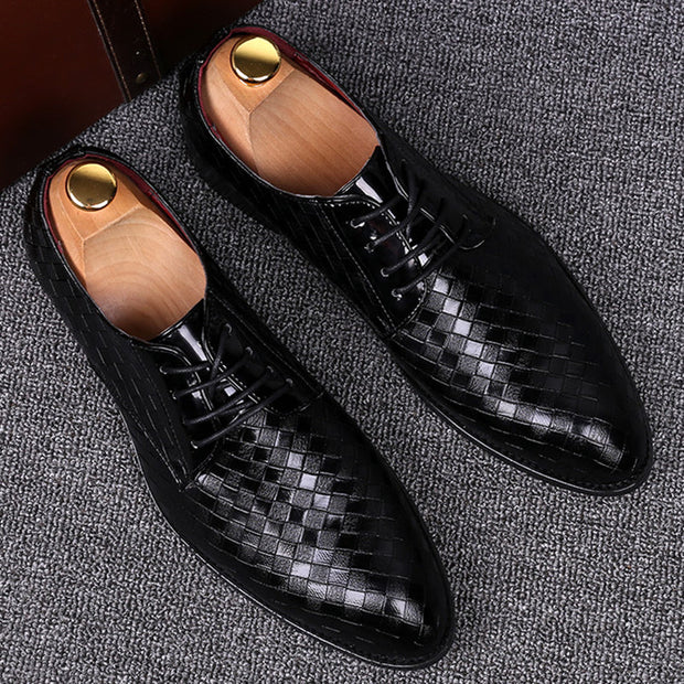 Chaussure en cuir tressé géométrique pour homme - Sören