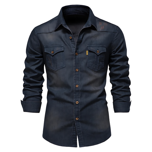 Leopon - Chemise en denim de coton sur mesure