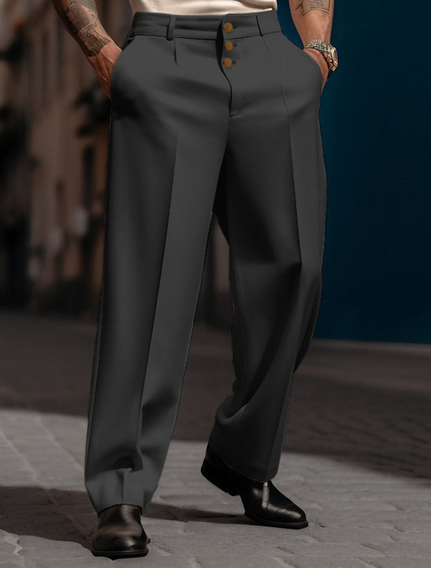 Victor - Pantalon de costume droit polyvalent pour l'été