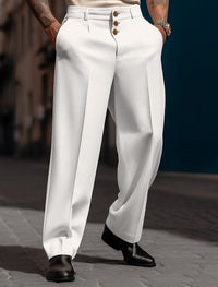 Victor - Pantalon de costume droit polyvalent pour l'été
