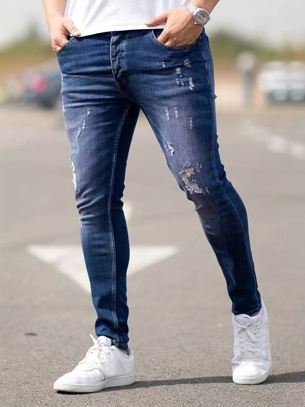 Silas - Jeans denim déchiré polyvalent