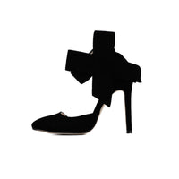 Hanna - Escarpins en daim à talons aiguilles et bride vintage