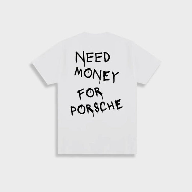 Marlon - T-shirt en coton vintage 'Need Money For Porsche' pour homme