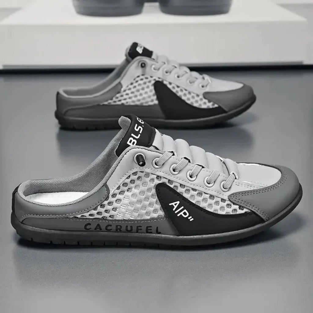 Herren-Sneaker mit perforierten Einsätzen und Schnürung – Elias