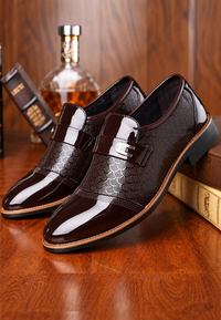 Chaussures monkstrap pour homme à boucle latérale, finition brillante - Laurenz