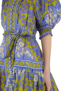 Liliana - Mini-robe violette à lattes