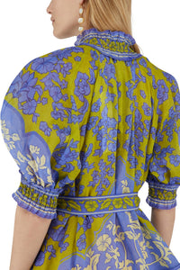 Liliana - Mini-robe violette à lattes