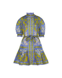 Liliana - Mini-robe violette à lattes